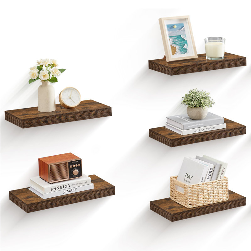 Floating Shelves, Wall Mounted, 1.50'' H x 15.70'' W x 7.90'' D