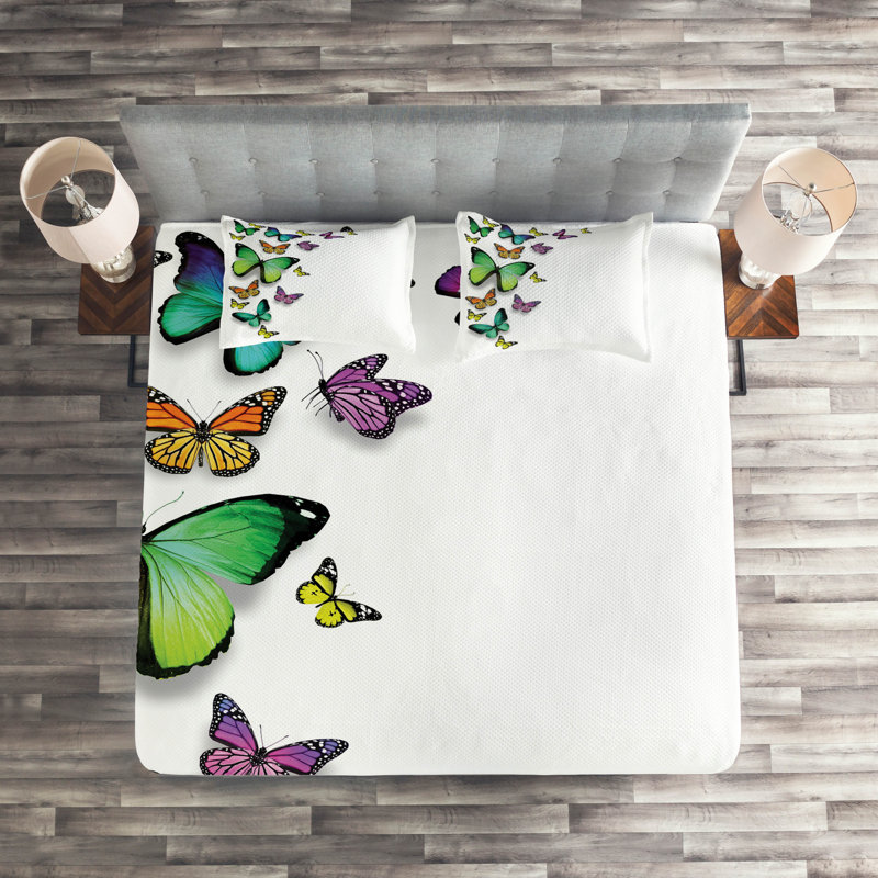Herbs Polyester Coverlet, King Bedspread + 2 Shams