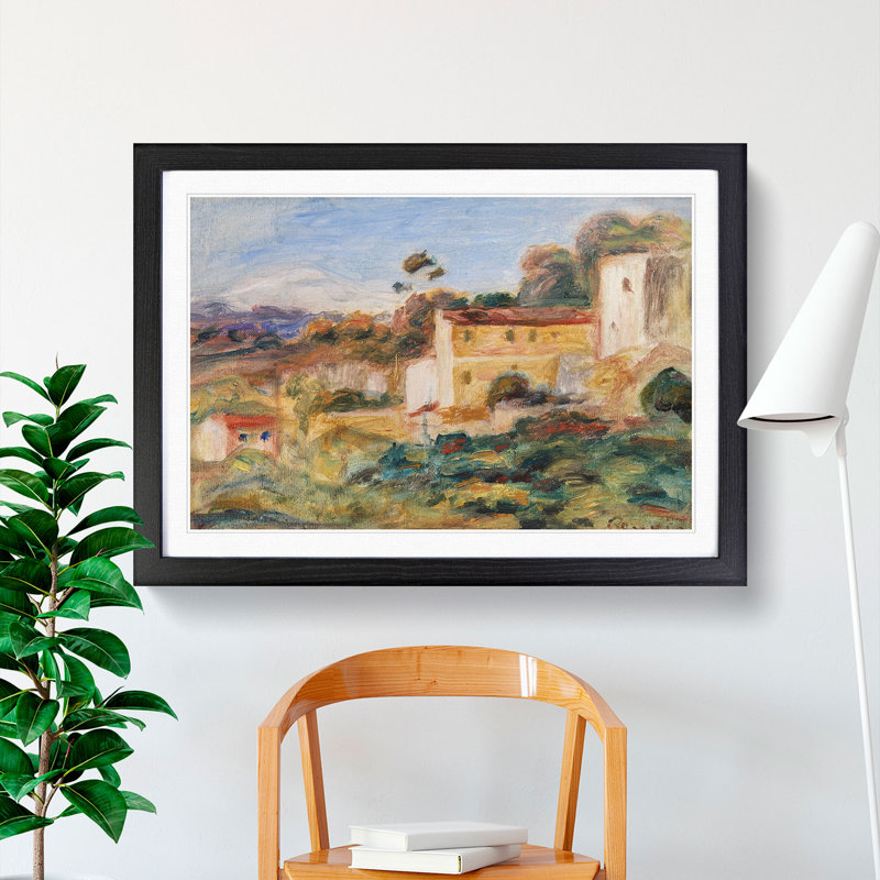 Landscape Vol.7 by Pierre-Auguste Renoir - Framed Print, Black Framed, 65cm H x 90cm W x 2cm D