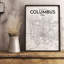 Columbus City Map - Unframed Print-24704765