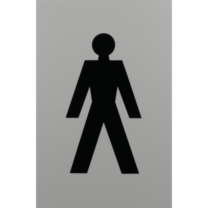 Amarys Male Sign 100Mm X 150Mm, Dove Grey