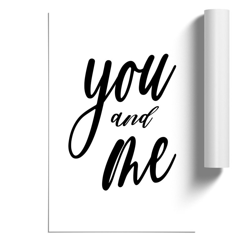 You and Me - Frameless Print, 30cm H x 21cm W x 0.1cm D
