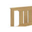 Structure de lit plateforme en bois de pin massif avec tête de lit HarborCraft - Finition bois naturel-1957539862-1957540073