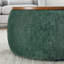 Rangement fonctionnel 2 en 1: table de bout et (25 po x 25 po x 14,7 po), somptueux tissu plissé, pratique pour le salon, aucun assemblage requis pour la maison,-1757972630