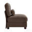 Canapé sans accoudoirs en tissu chenille avec coussin - Brun
