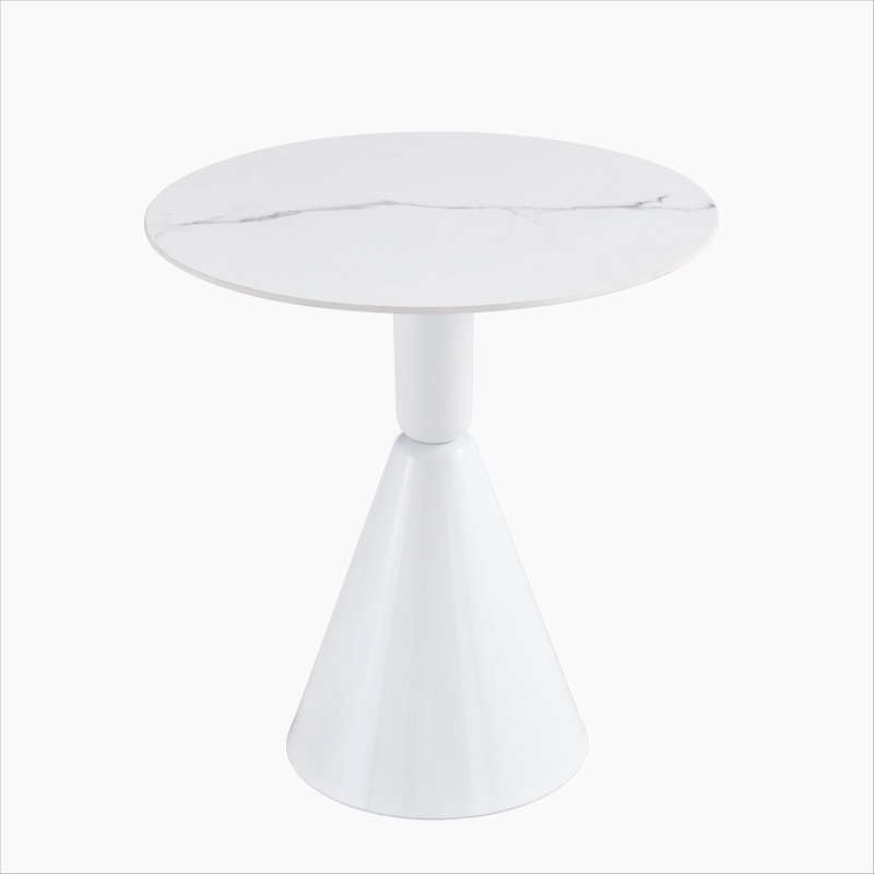 Table basse blanche, table de salle à manger simple et moderne, balcon