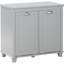 Armoire pour panier de salle de bain inclinable, organisateur de rangement gris avec deux compartiments - grande capacité pour la lessive, matériau, résistant, facile à nettoyer, conception à surmatelas, l 30 po x P 15,95 po x H 27,5 po