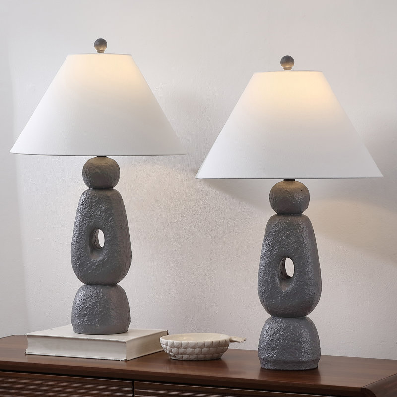 Lampe de table à DEL 28 po Henge, Gris