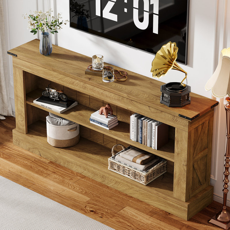 63" Tv Stand For 75'' Tv,  Modern Entertainment Center Media Console Table With Storage, Brown