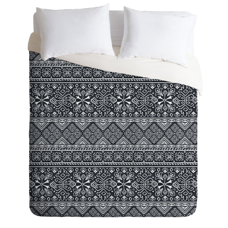 Heather Dutton Eclectic Polyester Geometric Shapes Duvet Cover, Queen Duvet Cover
