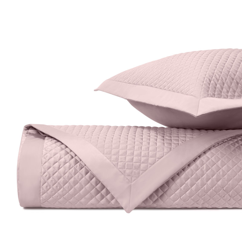 Diamond 100% Cotton Sateen Coverlet, King Coverlet, Piana