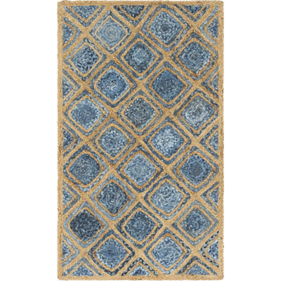 Tapis bleu tressé à la main Gleason