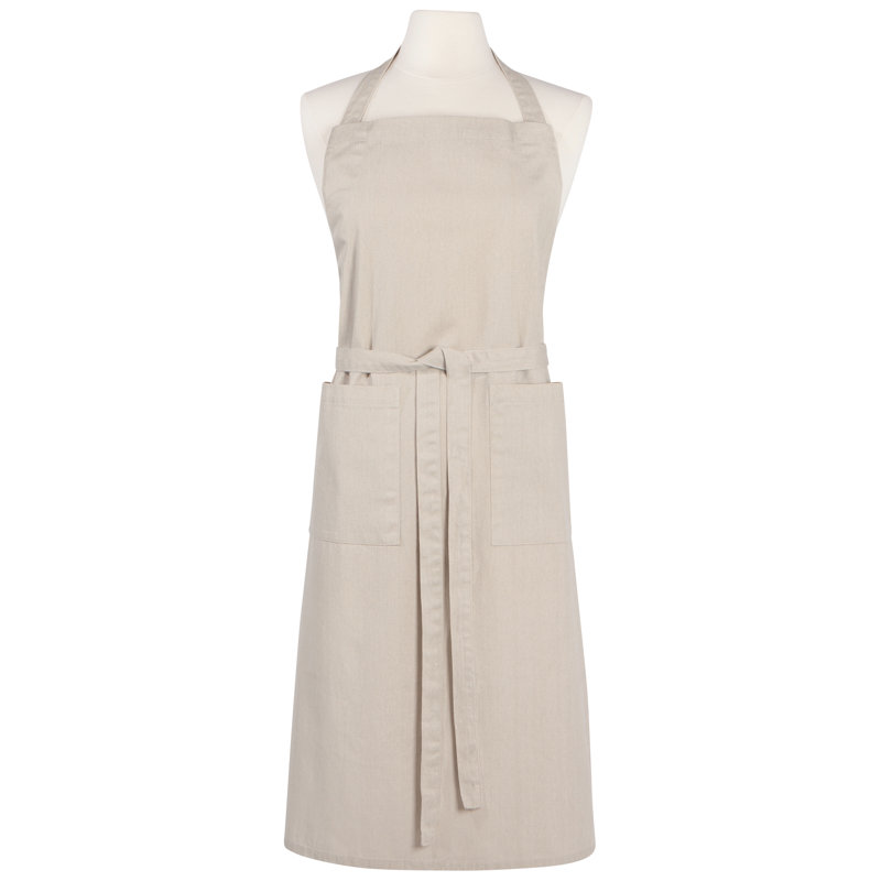 Solid Color Cotton Bib Apron