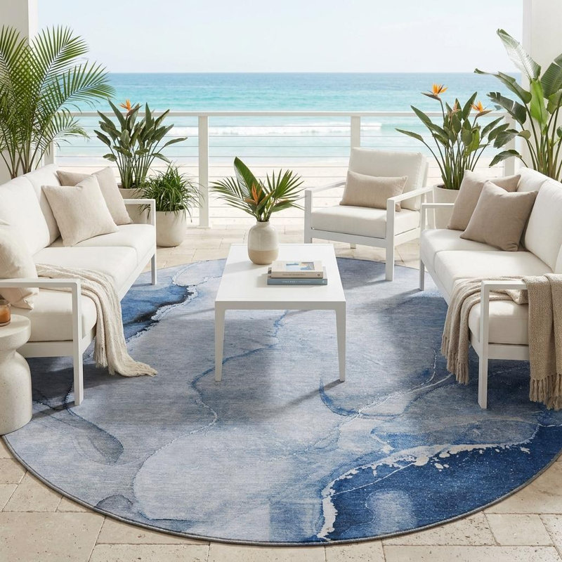 Tapis d'intérieur rond 8 po
