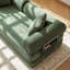 Canapé-lit futon en velours côtelé de 200 cm (79 po), format king, convertible, avec 2 oreillers et cadre fixe, vert-261045512