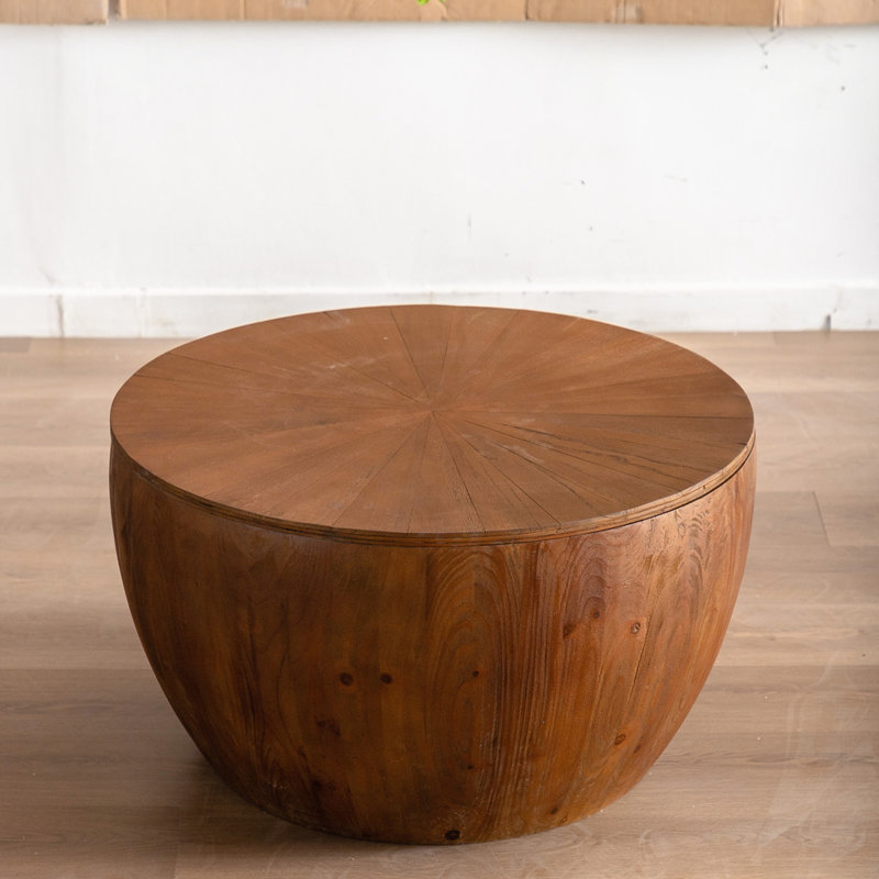 Bucket Shaped Coffee Table, Brown