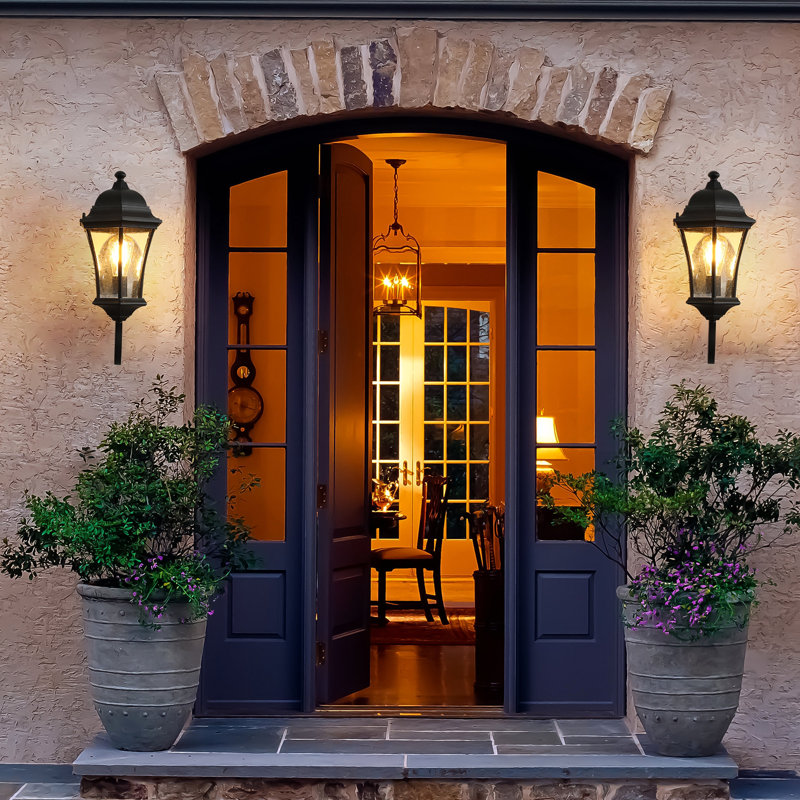 1-Pack Vintage Wall-Mounted Outdoor Lantern Light – Elegant Black Metal Sconce For Porch, Patio, And Garden Lighting (Bulb Not Included)