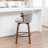 Devault Swivel Upholstered Counter Stool With Wood Frame-123162608