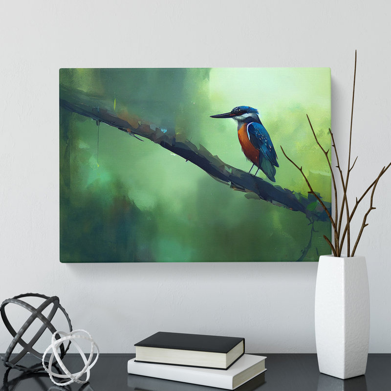 Kingfisher Bird Vol.6 - Wrapped Canvas, 35cm H x 50cm W x 3cm D