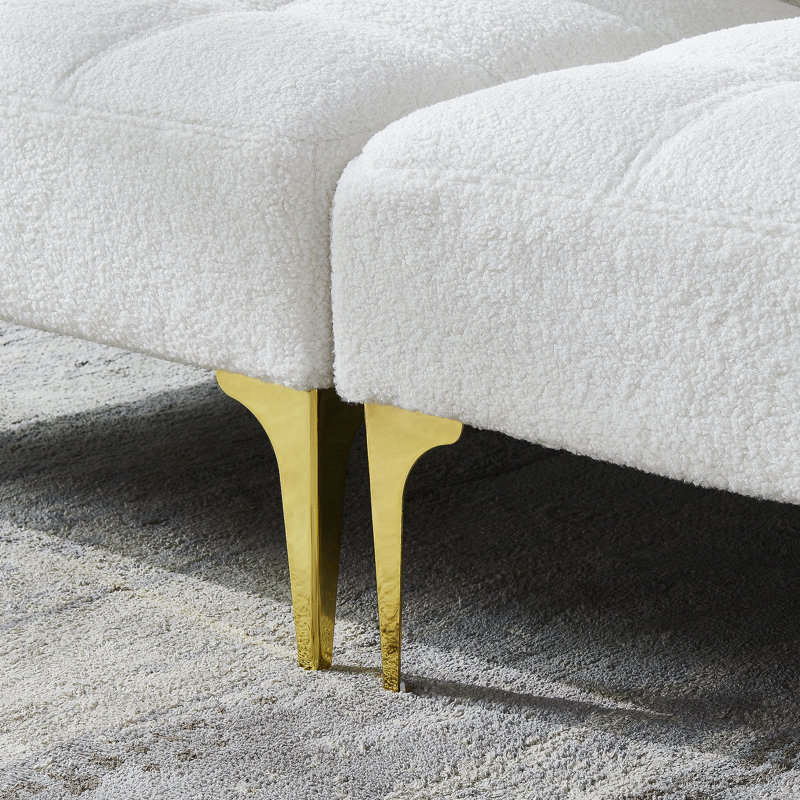 Tissu convertible futon avec pieds en métal