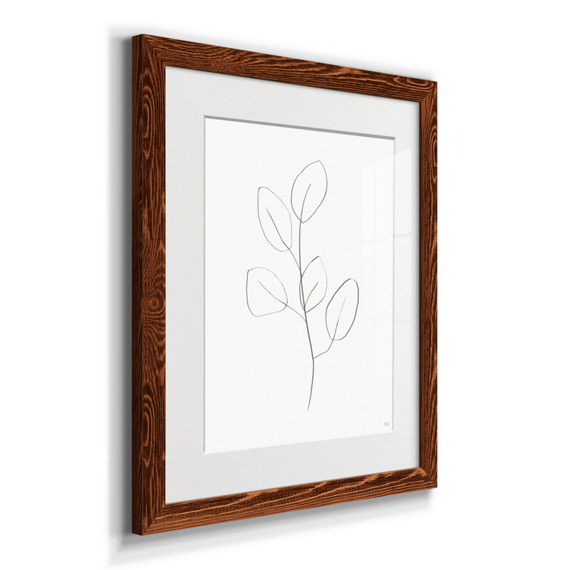 «Botanical Gesture III» - reproduction, Érable encadré, H 24 po x l 18 po x P 1,5 po