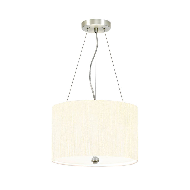 Ausilia 1 - Light Drum Pendant, 42cm H x 45cm W x 45cm D, Polished Chrome