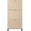 Range-chaussures 3 portes Natural Rattan