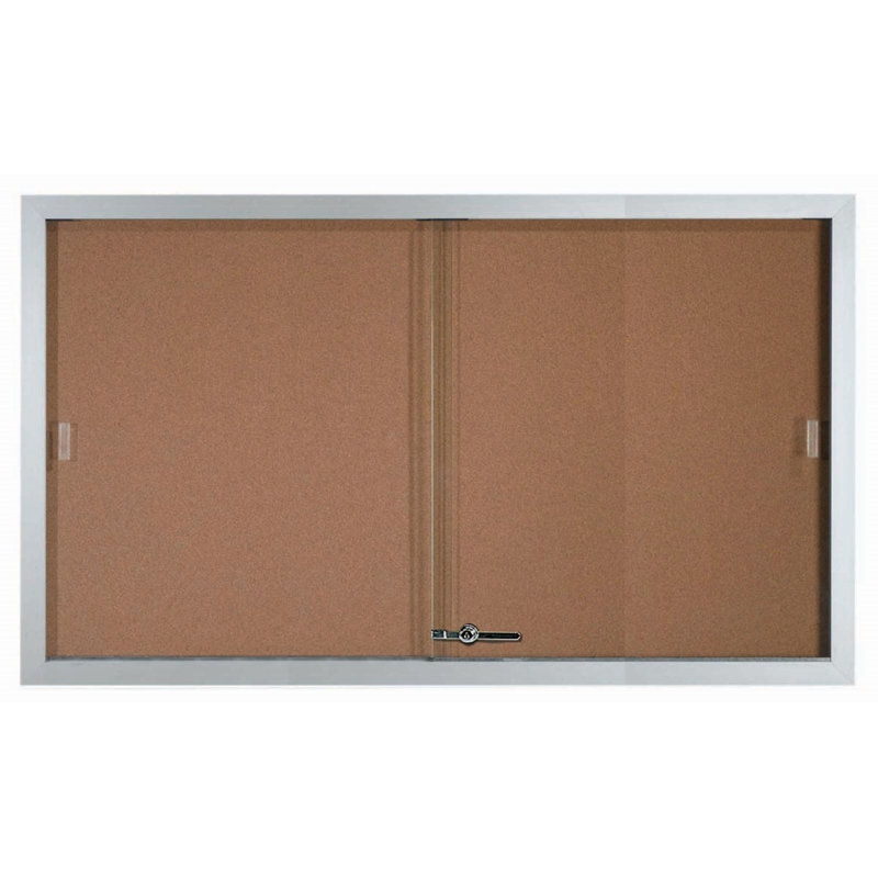 Tableau d'affichage mural fermé, Clair satiné anodisé, H 36 po x l 60 po
