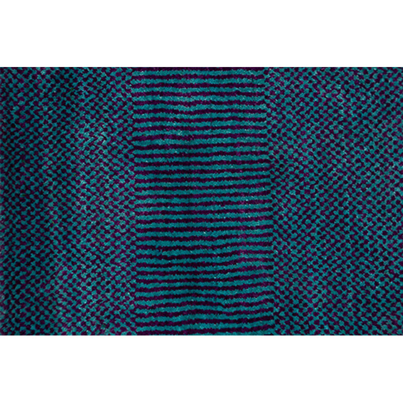 Hand-Knotted High-Quality Dark Blue Area Rug
