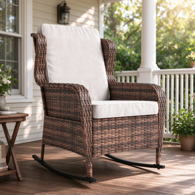 Outdoor Rocker Chair with Cushions