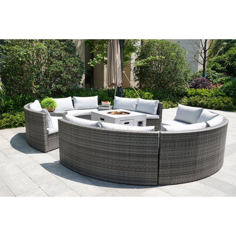 12 - Person Patio Conversation Set with Cushions