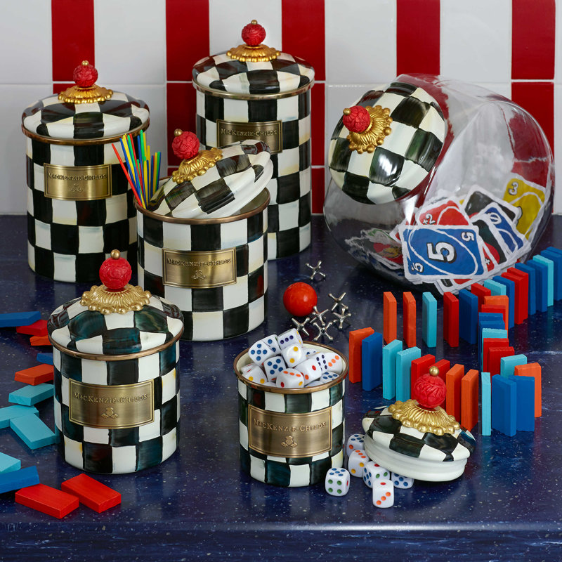 Courtly Check® Canister, 7.5" H x 5" W x 5" D