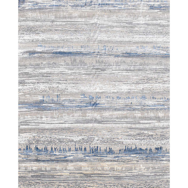 Hand-Knotted High-Quality Multi-Colored and Multi-Colored Area Rug, Rectangle 9' x 12'