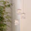 Luminaire suspendu carré à 3 lumières DEL avec accents de cristal Tidwell