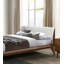 Grand lit noyer / beige-1393802956