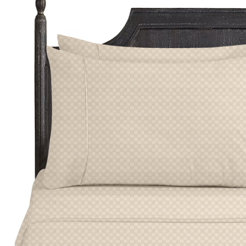 Microfiber Sheet Set, Full Sheet Set + Fitted Sheet + 2 Pillowcases, Beige