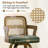 26.77" Upholstered Cane Back Counter & Bar Stool With Armrest-2029997014-2029997008