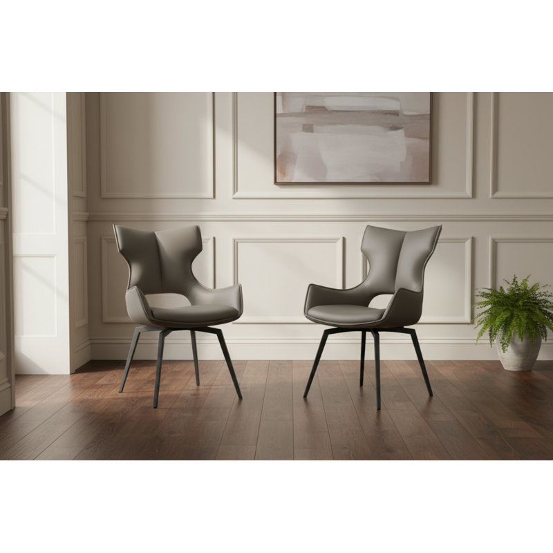 Deloney Swivel Dining Chair, Beige