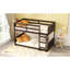 Lit simple avec tête de lit et pied de lit, lit simple en bois d'hévéa avec cadre de maison-333252777