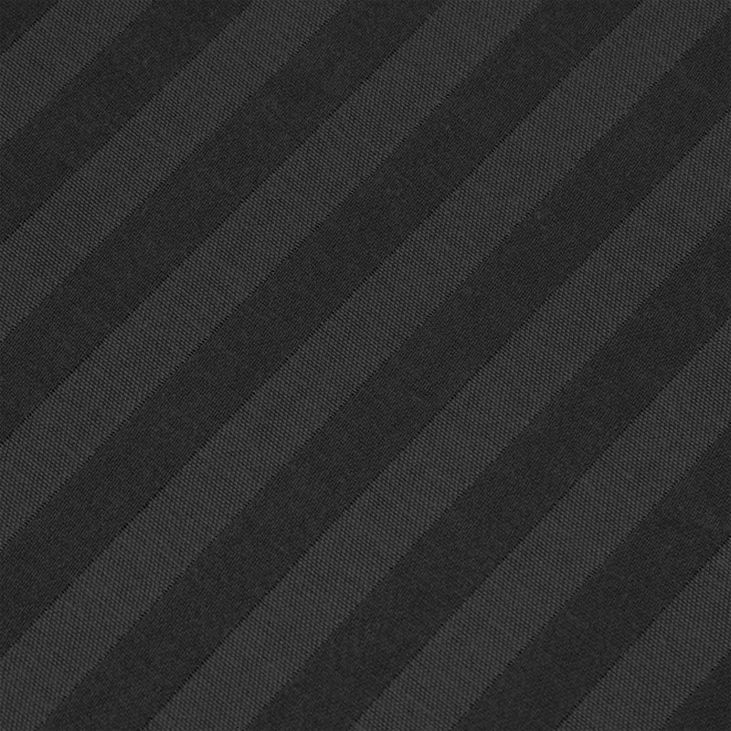 Premium Stripe Fitted Sheet - Deep Pocket, Wrinkle-Free, Ultra Soft Microfiber Bed Sheet, Black Striped, Super King (6')