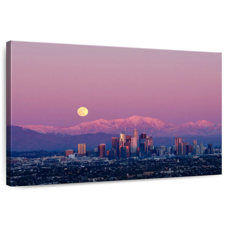 Pleine lune Nicci sur Los Angeles, H 34 po x l 51 po