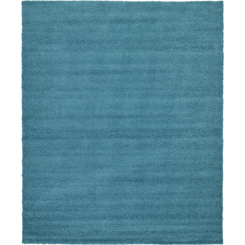 Tapis bleu profond Bethane, Bleu aqua foncé, Runner 2'7" x 14'1"