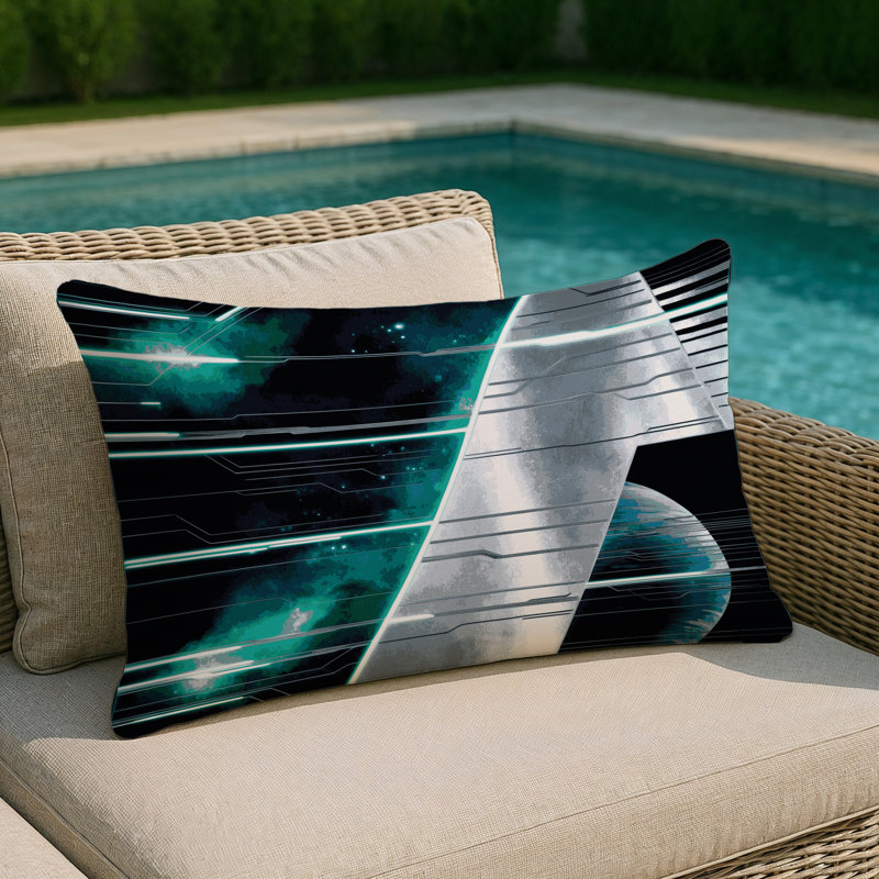 Celestial Weave Indoor And Outdoor Throw Pillow, Rectangle 14"H x 20"W