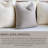 Gray Cotton Boho Pillow Cover, 18" x 18", Decorative Throw Pillow Cover