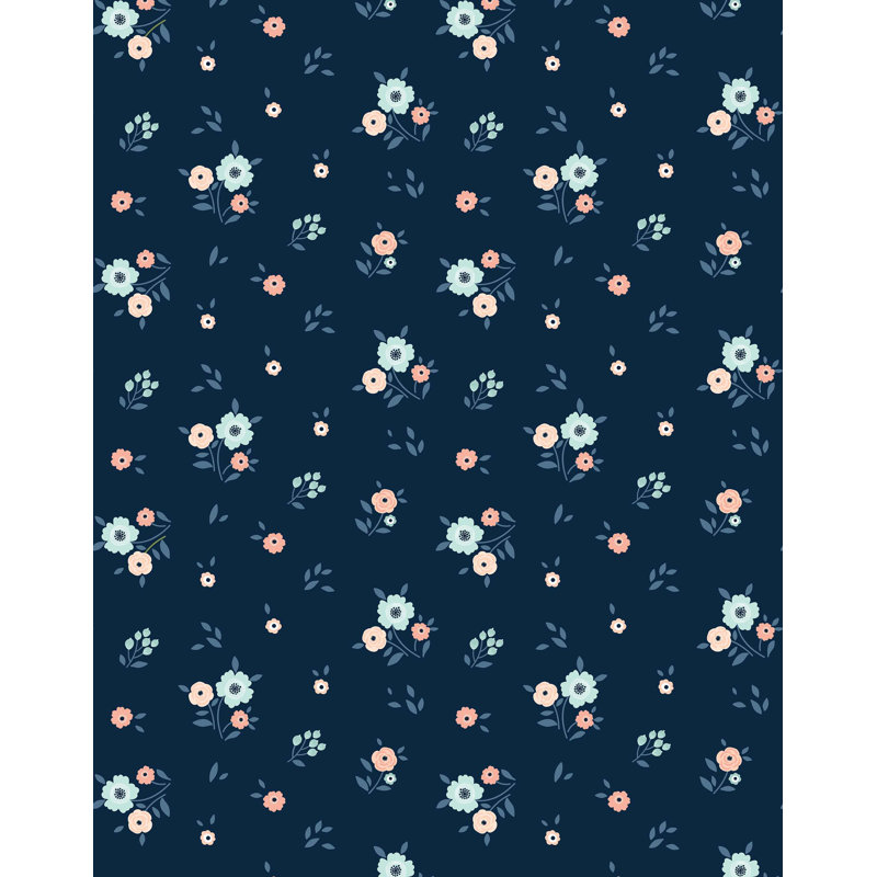 Rangely Dainty Floral Wallpaper, Navy