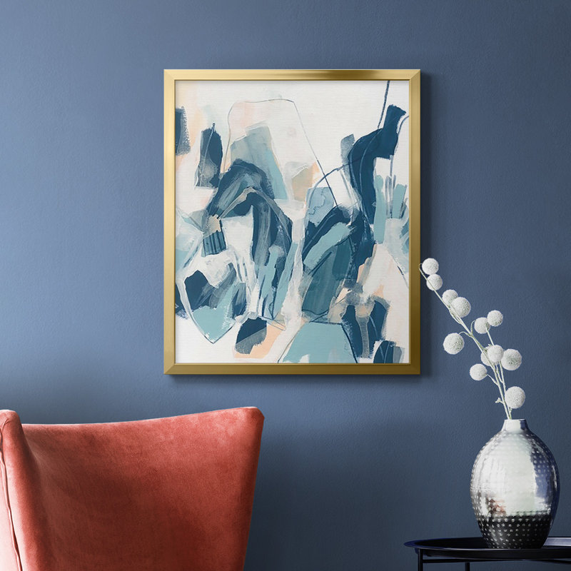Toile encadrée de qualité supérieure à emboîtement Melody II - prête à être accrochée, Or, H 20 po x l 16 po