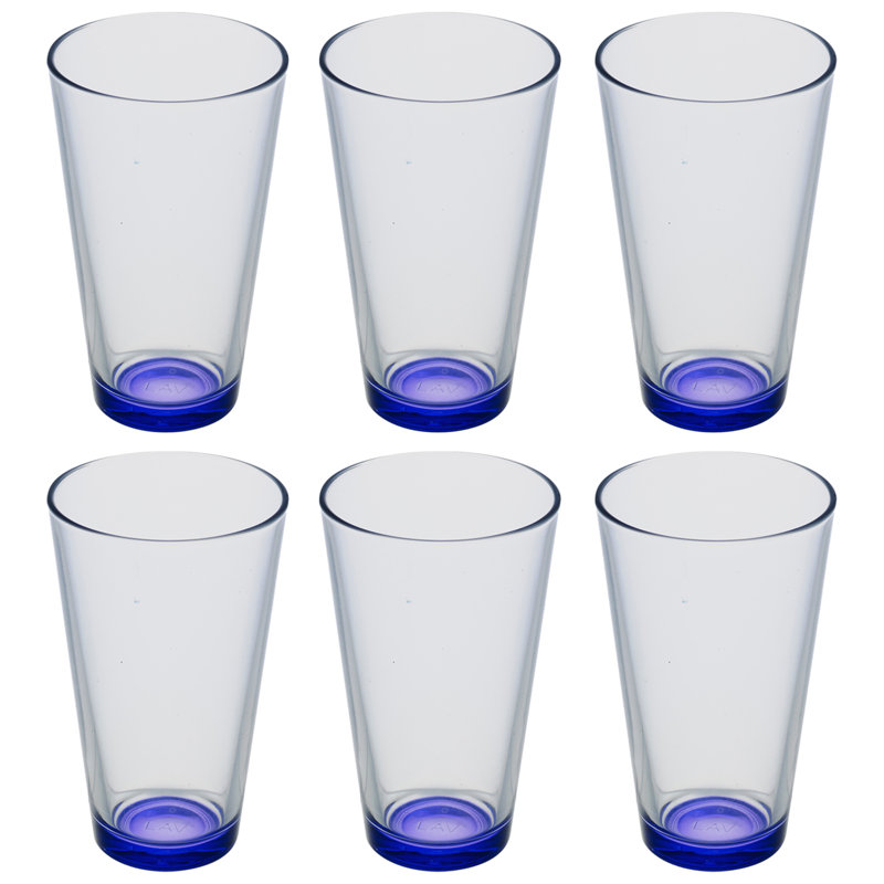 320 ml Drinking Glass, 6, Red