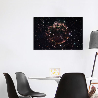 A Detailed View of the Tattered Remains of a Supernova Explosion 1 Piece Wrapped Canvas Wall Art