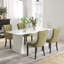 Rectangle Double Pedestal Dining Set with Cream Style Dining Table-74849902-74849810
