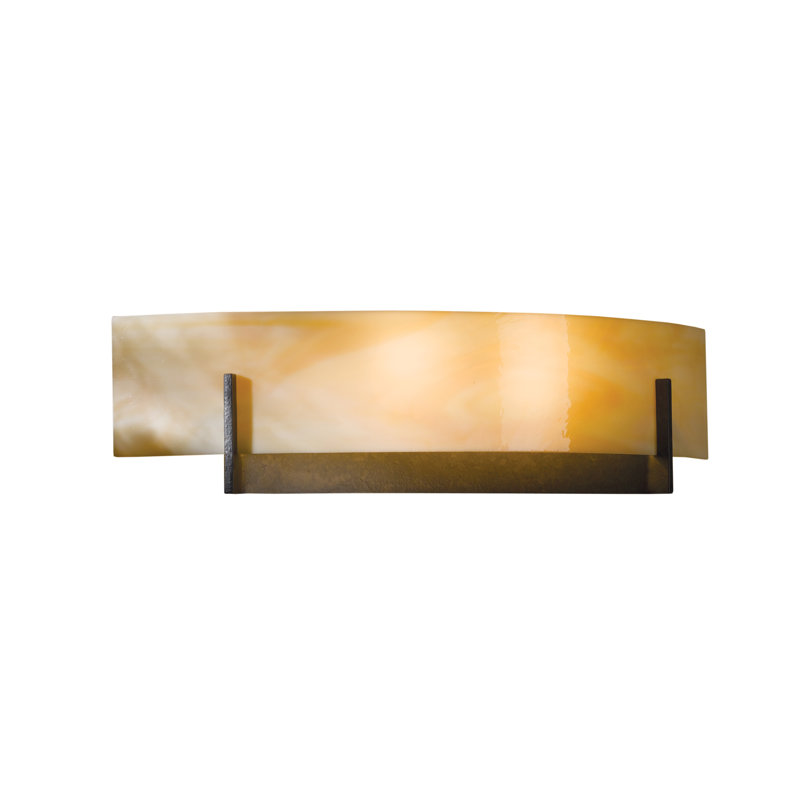 Scone encastré 2 lumières Axis, Bronze, Tourbillon d'ambre, H 4,5 po x l 17,3 po x P 3,5 po